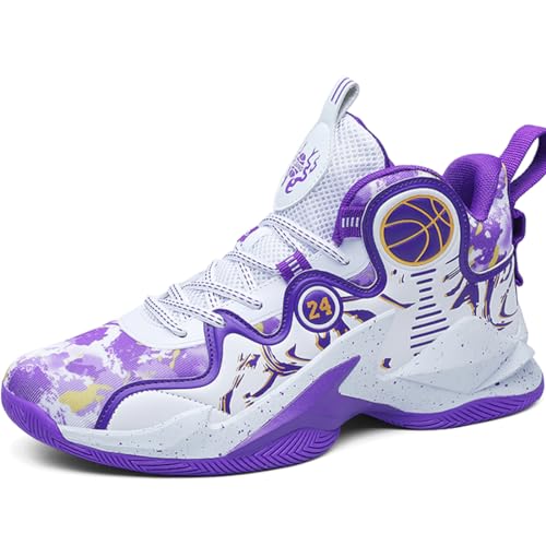 Kmrlofiy Basketballschuhe Herren Sportschuhe Stoßdämpfung rutschfeste Hohe Basketballschuhe Männer Leichte Atmungsaktive Turnschuhe Laufschuhe Freizeitschuhe Sneaker (Sneaker-22, 38EU) von Kmrlofiy