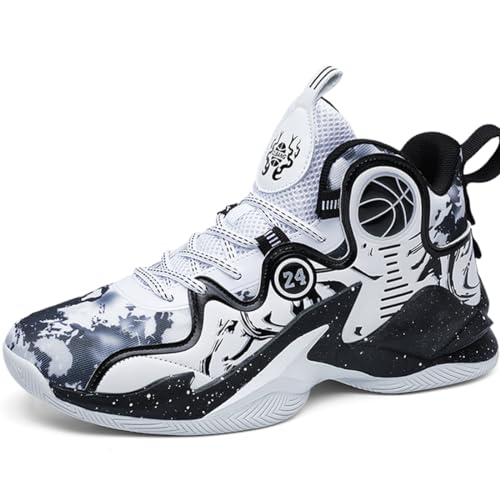 Kmrlofiy Basketballschuhe Herren Sportschuhe Stoßdämpfung rutschfeste Hohe Basketballschuhe Männer Leichte Atmungsaktive Turnschuhe Laufschuhe Freizeitschuhe Sneaker (Sneaker-24, 41EU) von Kmrlofiy