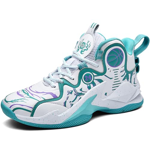 Kmrlofiy Basketballschuhe Herren Sportschuhe Stoßdämpfung rutschfeste Hohe Basketballschuhe Männer Leichte Atmungsaktive Turnschuhe Laufschuhe Freizeitschuhe Sneaker (Sneaker-27, 37EU) von Kmrlofiy