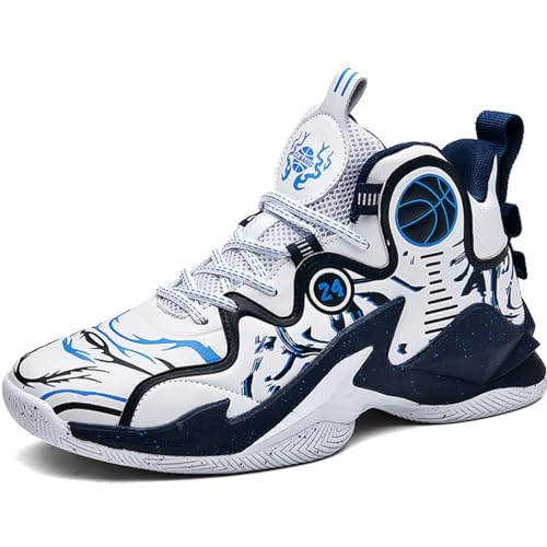 Kmrlofiy Basketballschuhe Herren Sportschuhe Stoßdämpfung rutschfeste Hohe Basketballschuhe Männer Leichte Atmungsaktive Turnschuhe Laufschuhe Freizeitschuhe Sneaker (Sneaker-28, 37EU) von Kmrlofiy