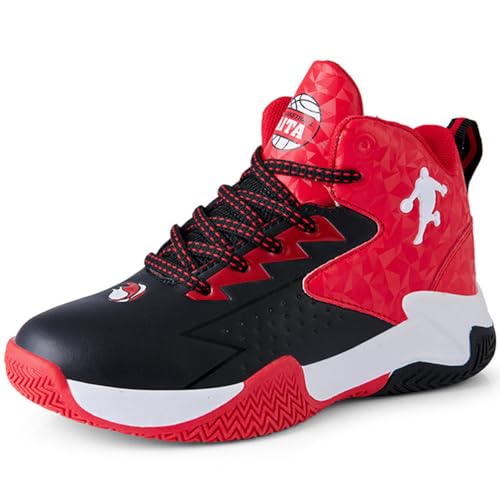 Kmrlofiy Basketballschuhe für Kinder Jungen Turnschuhe Outdoor Sportschuhe Leicht Atmungsaktive Jungen Turnschuhe Sneaker Walkingschuhe Fitnessschuhe (BBA-R31, 34EU) von Kmrlofiy