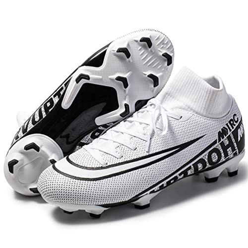 Kmrlofiy Fußballschuhe Herren High Top Spike Cleats Athletics Fussballschuhe Kinder Junge Professionelle Outdoor Schnürsenkel Fußballschuhe Sportschuhe Trainingsschuhe Wettkampf(35EU) von Kmrlofiy