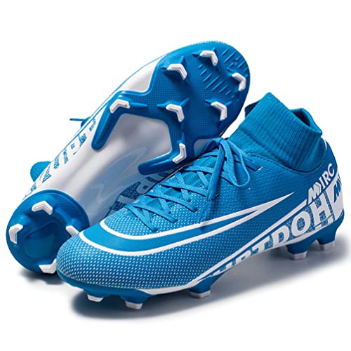 Kmrlofiy Fußballschuhe Herren High Top Spike Cleats Fussballschuhe Kinder Professionelle Outdoor Athletics Fußballschuhe Schnürsenkel Junge Trainingsschuhe Sportschuhe Wettkampf (39EU) von Kmrlofiy