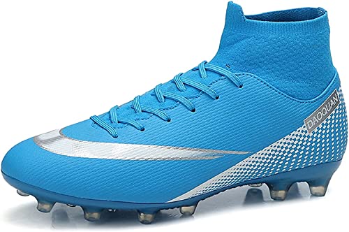 Kmrlofiy Fußballschuhe Herren High Top Spike Cleats Fussballschuhe Professionelle Outdoor Athletics Kinder Junge Fußballschuhe Wettkampf Schnürsenkel Trainingsschuhe Sportschuhe (35EU) von Kmrlofiy