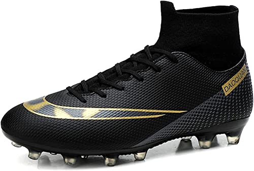 Kmrlofiy Fußballschuhe Herren High Top Spike Cleats Fussballschuhe Professionelle Outdoor Athletics Kinder Junge Fußballschuhe Wettkampf Schnürsenkel Trainingsschuhe Sportschuhe (36EU) von Kmrlofiy