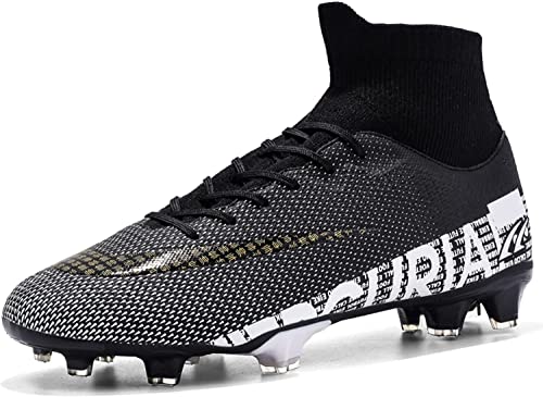 Kmrlofiy Fußballschuhe Herren High Top Spike Cleats Fussballschuhe Professionelle Outdoor Athletics Kinder Junge Fußballschuhe Wettkampf Schnürsenkel Trainingsschuhe Sportschuhe (40EU) von Kmrlofiy