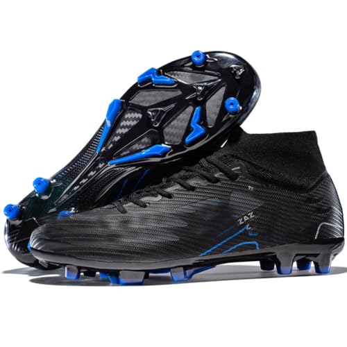 Kmrlofiy Fußballschuhe Herren Junge High Top Spike Microfaser Cleats Professionelle Fussballschuhe Outdoor Athletics Trainingsschuhe Wettkampf (KBA-K24, 38EU) von Kmrlofiy