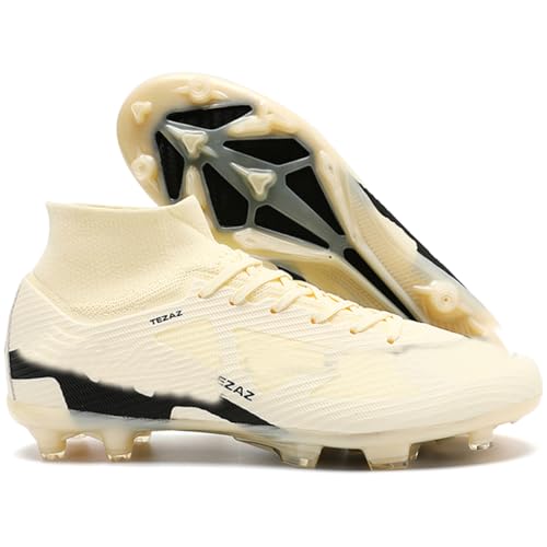 Kmrlofiy Fußballschuhe Herren Junge High Top Spike Microfaser Cleats Professionelle Fussballschuhe Outdoor Athletics Trainingsschuhe Wettkampf (KBA-K28, 37EU) von Kmrlofiy