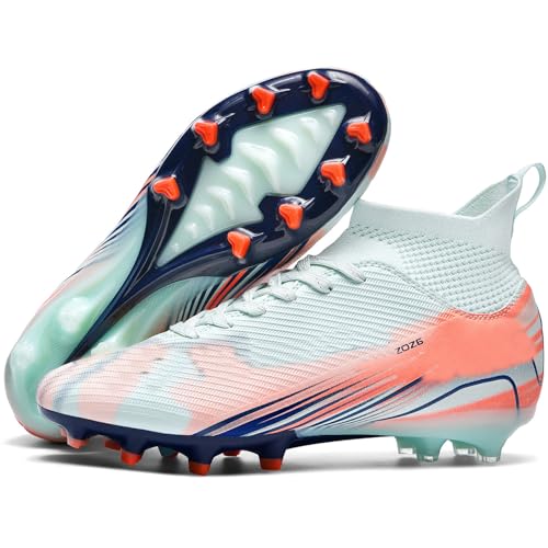 Kmrlofiy Fußballschuhe Herren Junge High Top Spike Microfaser Cleats Professionelle Fussballschuhe Outdoor Athletics Trainingsschuhe Wettkampf (YYD-S1, 46EU) von Kmrlofiy