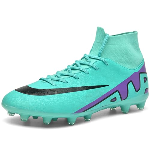 Kmrlofiy Fußballschuhe Herren Kunstrasen Fussballschuhe Professionelle High Top Fußballschuhe Outdoor Trainingsschuhe Spike Cleats Fussballschuhe Sportschuhe Junge Kinder (NHC-G18, 36EU) von Kmrlofiy