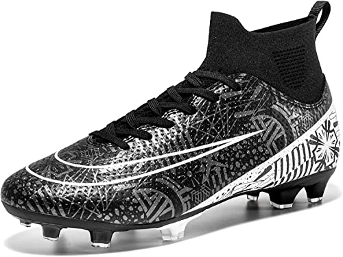 Kmrlofiy Fußballschuhe Herren Professionelle Fußballschuhe High Top Spike Cleats Fussballschuhe Outdoor Sport Athletics Herren Junge Sportschuhe Schnürsenkel Trainingsschuhe (29 RT, 36EU) von Kmrlofiy