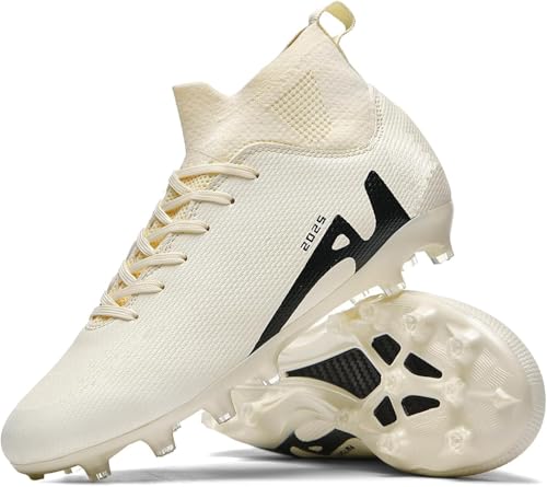 Kmrlofiy Fußballschuhe Herren Professionelle Fußballschuhe High Top Spike Cleats Fussballschuhe Outdoor Sport Athletics Herren Junge Sportschuhe Trainingsschuhe (ZQX-3, 44EU) von Kmrlofiy