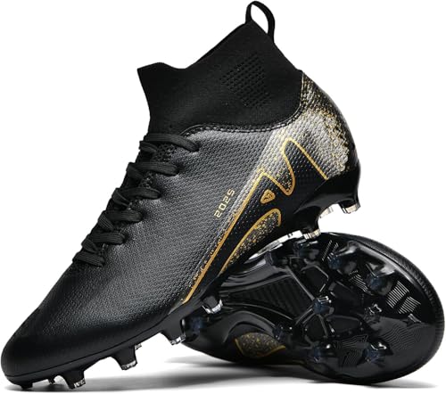 Kmrlofiy Fußballschuhe Herren Professionelle Fußballschuhe High Top Spike Cleats Fussballschuhe Outdoor Sport Athletics Herren Junge Sportschuhe Trainingsschuhe (ZQX-5, 40EU) von Kmrlofiy