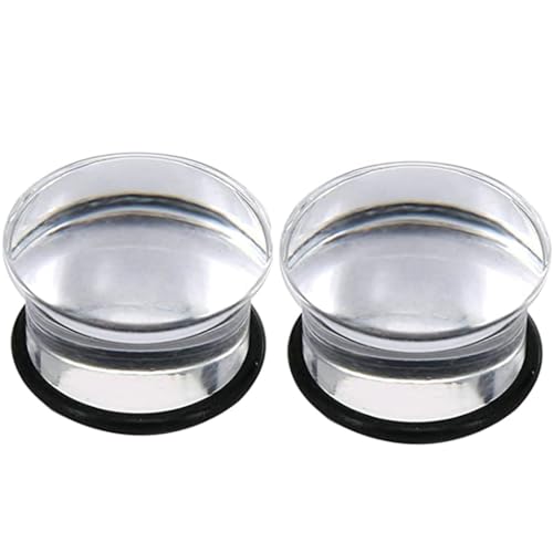 KnBoB 1 Paar Piercing Tunnel Männer 20MM Acryl Transparent Runde mit Gummiband Flesh Tunnel Ohr Expander Damen KnBoB 1 Paar Piercing Tunnel Männer 20MM Acryl Transparent Runde mit Gummiband Flesh Tunnel Ohr Expander Damen von KnBoB