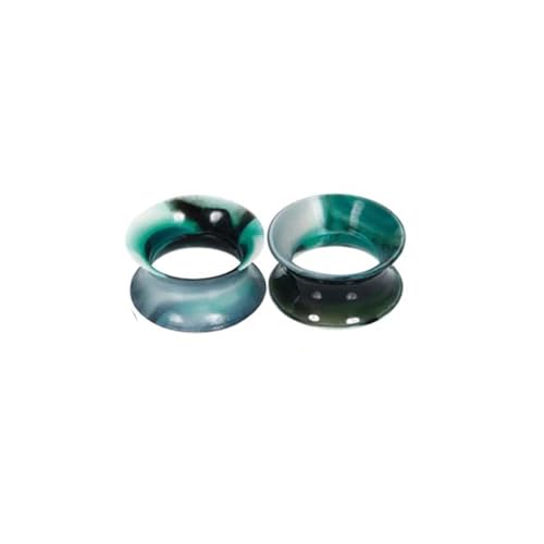KnBoB 2 Stück Flesh Tunnel Männer 12MM Silikon Grün Schwarz Creolen Ohr Piercing Expander Damen Ear Tunnel KnBoB 2 Stück Flesh Tunnel Männer 12MM Silikon Grün Schwarz Creolen Ohr Piercing Expander Damen Ear Tunnel von KnBoB