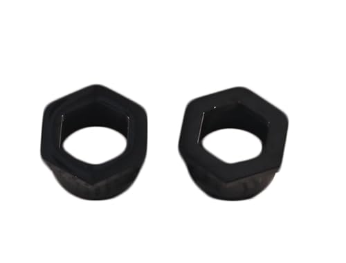 KnBoB 2 Stück Tunnel Herren 10MM Edelstahl Schwarz Hohl Sechseck Flesh Tunnel Ohr Piercing Expander Damen von KnBoB
