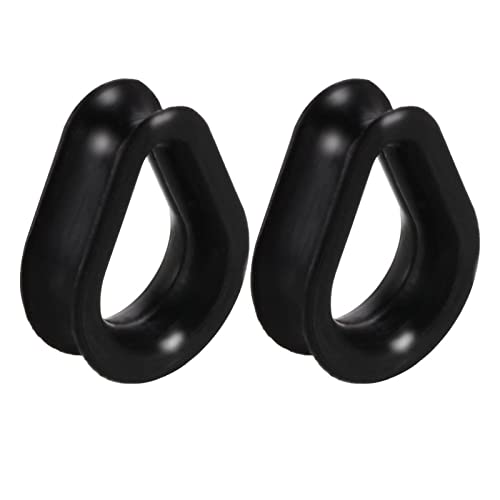 KnBoB 2 Stück Tunnel Männer 30MM Silikon Schwarz Tropfen Flesh Tunnel Ohr Piercing Expander Damen Ear Tunnel von KnBoB