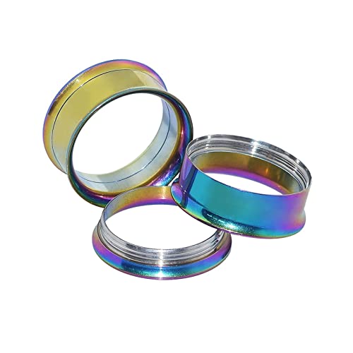 KnBoB 22MM Ear Tunnel Plug, 2 STK Edelstahl Bunt Creolen Flesh Tunnel für Herren Damen Ohr Tunnel von KnBoB