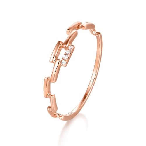 KnSam 18 Karat Au750 Rosegold Ring, Klassiker Verlobungsring mit Diamant in Ovalschliff, 750 Gold Eheringe Partnerringe Echtgold Schmuck von KnSam