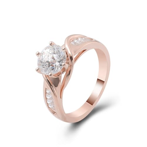 KnSam 18K Rose Gold Au750 Ring, Klassiker Eheringe mit Moissanit 2ct in Ovalschliff, 750 Gold Pärchen Ringe Verlobungsring Echter Schmuck von KnSam