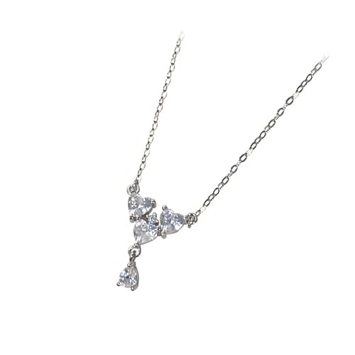 KnSam 18K Weißgold 750 Kette Damen Anhänger Echt, Herz Anhänger Damenkette mit Moissanit (Herzschliff Weiß), Frauen Halsketten Au750 Gold, 40+5CM von KnSam