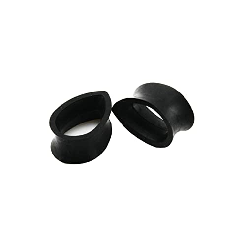 KnSam 2er Set Tunnel Silikon, Schwarz Plugs Ohrringe 4mm Tropfen Ohrringe Mädchen Piercing Schmuck von KnSam