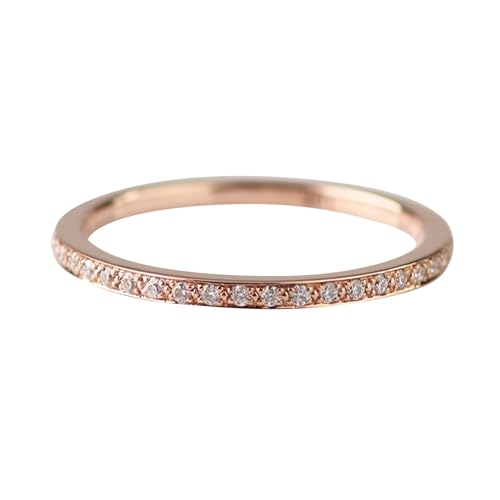 KnSam 9K Au375 Rose Gold Ring, Klassiker Bohrer Reihe Stein Trauringe mit Moissanit I-J in Ovalschliff, 375 Gold Hochzeitsring Hochzeitsband Echtschmuck von KnSam