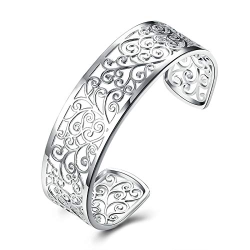 KnSam Armband Damen Anhänger Armband Silber Damen AST Hohl Kupfer Schmuck Für Damen Mädchen Silber KnSam Armband Damen Anhänger Armband Silber Damen AST Hohl Kupfer Schmuck Für Damen Mädchen Silber von KnSam