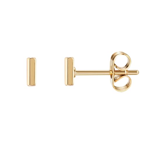 KnSam Damen Ohrstecker, Einfach Zylinder Design Ohrstecker Damen Vintage, Gold Ohrstecker Gestüt von KnSam