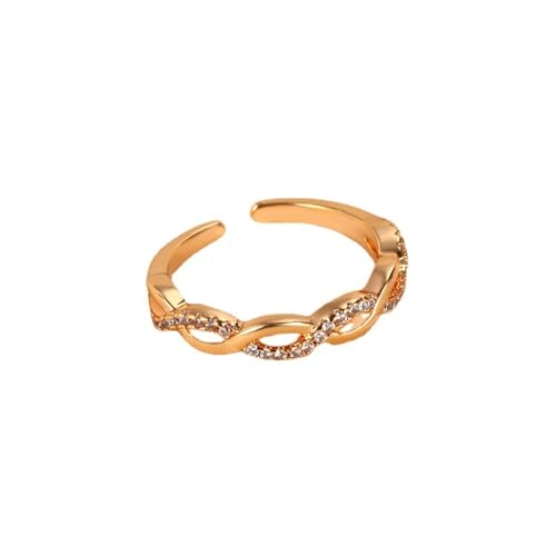 KnSam Gelbgold 18 Karat Au750 Pärchen Ringe Echt Schmuck, Verlobungsring Diamantring Unendlichkeit mit Labor Erstellt Diamant, 18K Gold Trauringe, Gold, 56 (17.8) von KnSam