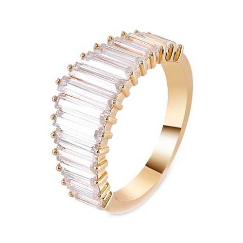 KnSam Gelbgold Au585 14K Ring, Klassiker Freundschaftsringe mit Moissanit in Ovalschliff, 585 Gold Trauringe Partnerringe Echte Goldschmuck von KnSam