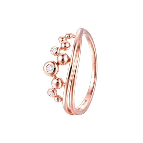 KnSam Rose Gold Au750 18 Karat Ring, Klassiker Trauringe mit Diamant in Ovalschliff, 18K Rosegold Bandringe Eheringe Echtgold Schmuck von KnSam