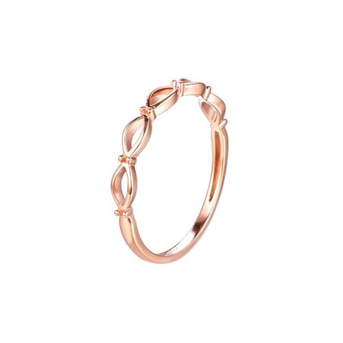 KnSam Rosegold 18 Karat 750 Ring, Hohl Trauringe in Ovalschliff, Rosegold Au750 Freundschaftsringe Echter Schmuck von KnSam