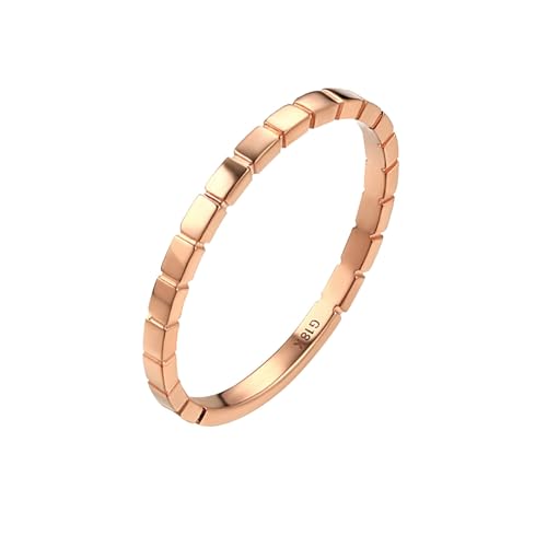 KnSam Rosegold 375 9K Ring, Gitter Trauringe in Ovalschliff, Rosegold Au375 Antragsring Partnerringe Echt Schmuck von KnSam