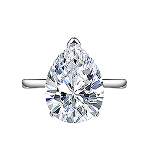 KnSam Verlobungsring Frauen, Träne Design Trauring Damen mit Tropfen Zirkonia, Einstellbare Größe Weiß Ring KnSam Verlobungsring Frauen, Träne Design Trauring Damen mit Tropfen Zirkonia, Einstellbare Größe Weiß Ring von KnSam