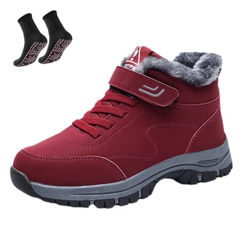 Knachohel Orthoboots Pro - Ergonomische Winterstiefel, Ortho Boots Pro Schuhe Damen (Rot,37EU) von Knachohel