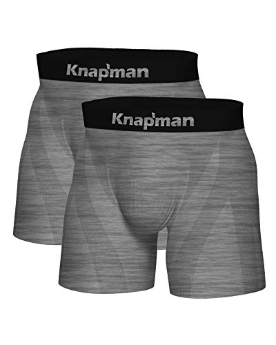 Knapman Ultimate Comfort Boxershort 3.0 Grau Melange XXL | Twopack von Knap'man