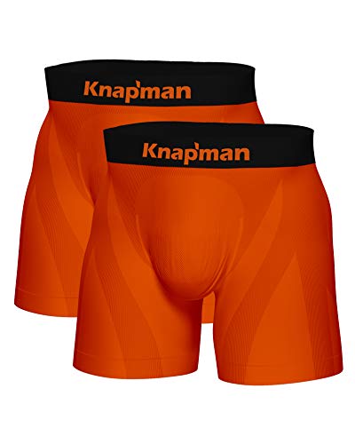 Knapman Ultimate Comfort Boxershort 3.0 Orange L | Twopack von Knap'man