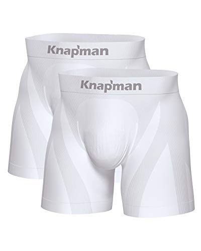 Knapman Ultimate Comfort Boxershort 3.0 White L | Twopack von Knap'man