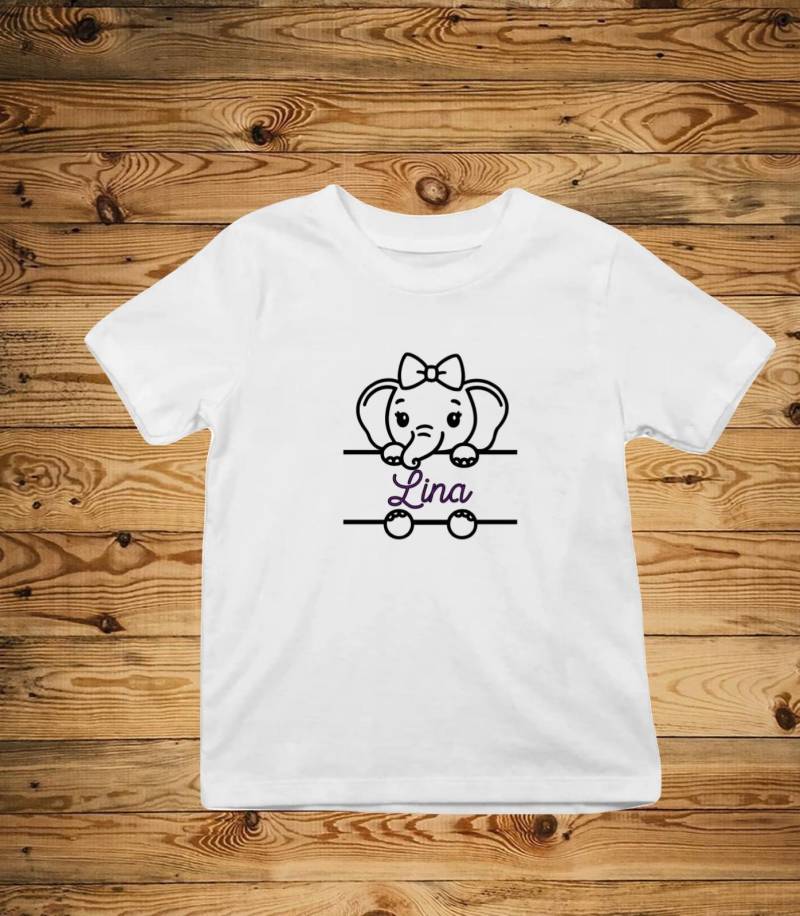 Kinder T-Shirt Mit Süßem Motiv Und Name Des Kindes von KnauberDesigns