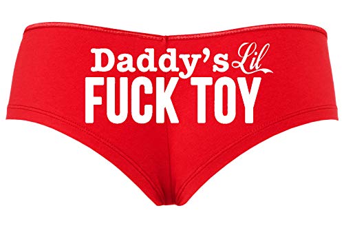 Knaughty Knickers Daddys Little Lil Fuck Toy Fucktoy DDLG BDSM Owned Boyshort, Wei?/opulenter Garten, L von Knaughty Knickers