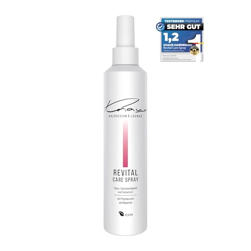 Knaus Hairdesign 2-Phasen REVITAL Care Spray – Leave-In Conditioner für coloriertes, gesträhntes & getöntes Haar – mit Phytokeratin & Magnolien-Extrakt – Glanzpflege ohne Ausspülen Vegan von Knaus Hairdesign