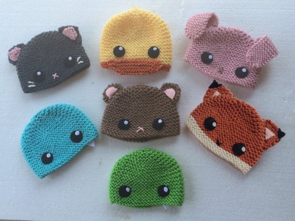 Gestrickte Tier-Säuglingsmützen von KneatKnits1