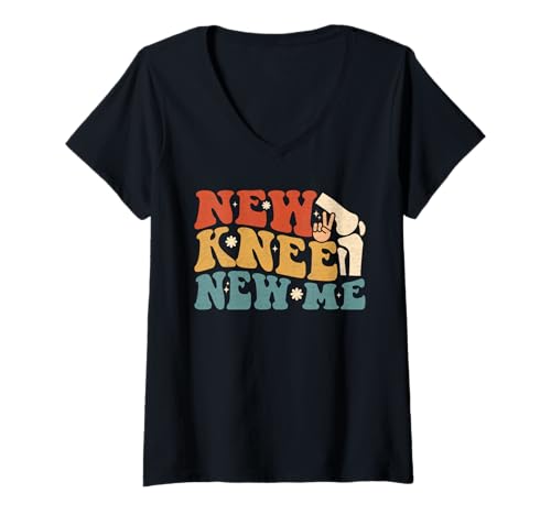 Damen Knee Replacement Surgery Recovery Funny T-Shirt mit V-Ausschnitt Damen Knee Replacement Surgery Recovery Funny T-Shirt mit V-Ausschnitt von Knee Replacement Wear