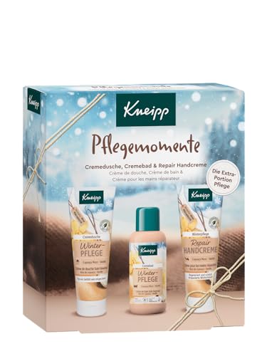 Kneipp Geschenkpackung Pflegemomente - Verschenke Wohlfühlmomente - ausgewählte Winterpflege Bestseller: 1x Cremebad, 1x Cremedusche und 1x Repair Handcreme - kleine Aufmerksamkeit in der Winterzeit von Kneipp