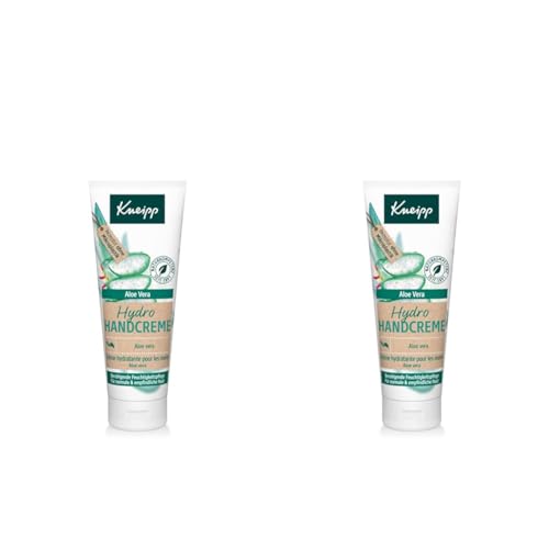 Kneipp Hydro Handcreme Aloe Vera, beruhigende Feuchtigkeitspflege, für normale & empfindliche Haut 75 ml (Packung mit 2) von Kneipp