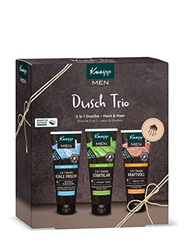 Kneipp Men Geschenkset Dusch Trio - ausgewählte 2 in 1 Duschen Bestseller: Kühle Frische, Startklar & Kraftvoll - ideales Geschenk für den gepflegten Mann - 3x75ml von Kneipp