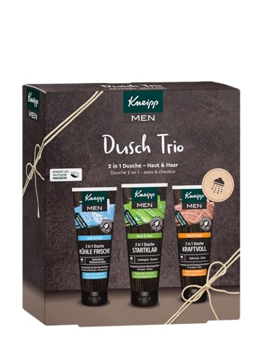 Kneipp Men Geschenkset Dusch Trio - ausgewählte 2 in 1 Duschen Bestseller: Kühle Frische, Startklar und Kraftvoll - ideales Geschenk für den gepflegten Mann von Kneipp