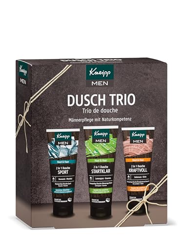 Kneipp Men Geschenkset Dusch Trio - ausgewählte 2 in 1 Duschen Bestseller: Sport, Startklar und Kraftvoll - ideales Geschenk für den gepflegten Mann – 3x75ml von Kneipp
