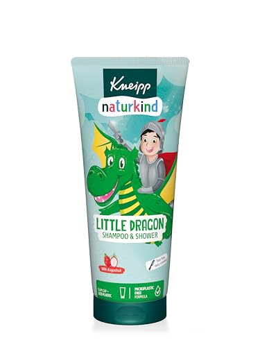 Kneipp Naturkind Drachenkraft Shampoo und Dusche - nature kids Little Dragon Shampoo und Shower - Kinderduschgel 2 in 1 mit Drachenfruchtduft - tränenfrei und leicht kämmbar - vegan 200ml von Kneipp